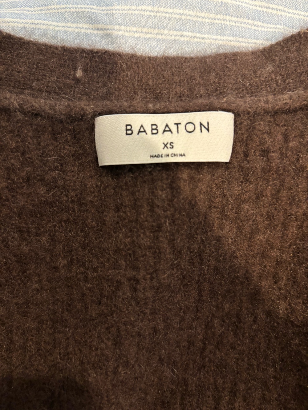 Aritzia Babaton Luxe Cashmere Canberra Cardigan Coffee Bean Brown XS - Picture 6 of 8